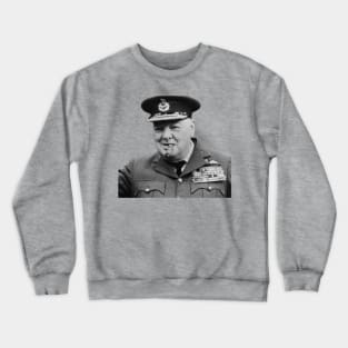 Sir Winston Churchill in uniform Crewneck Sweatshirt